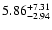 $5.86_{\rm -2.94}^{+7.31}$
