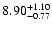 $8.90_{\rm -0.77}^{+1.10}$