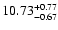 $10.73_{\rm -0.67}^{+0.77}$