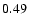 $0.49_{\phantom{-0.00}}$