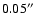 $0.05\hbox{$^{\prime\prime}$ }$