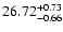 $26.72_{\rm -0.66}^{+0.73}$