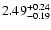 $2.49_{\rm -0.19}^{+0.24}$