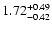 $1.72_{\rm -0.42}^{+0.49}$