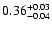 $0.36_{\rm -0.04}^{+0.03}$