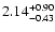 $2.14_{\rm -0.43}^{+0.90}$