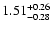 $1.51_{\rm -0.28}^{+0.26}$