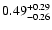 $0.49_{\rm -0.26}^{+0.29}$