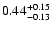 $0.44_{\rm -0.13}^{+0.15}$