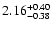 $2.16_{\rm -0.38}^{+0.40}$