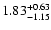 $1.83_{\rm -1.15}^{+0.63}$