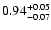 $0.94_{\rm -0.07}^{+0.05}$