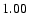 $1.00_{\phantom{-0.00}}$