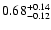 $0.68_{\rm -0.12}^{+0.14}$