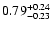 $0.79_{\rm -0.23}^{+0.24}$