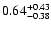 $0.64_{\rm -0.38}^{+0.43}$