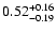 $0.52_{\rm -0.19}^{+0.16}$