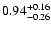 $0.94_{\rm -0.26}^{+0.16}$