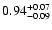 $0.94_{\rm -0.09}^{+0.07}$