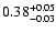 $0.38_{\rm -0.03}^{+0.05}$