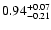 $0.94_{\rm -0.21}^{+0.07}$