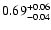 $0.69_{\rm -0.04}^{+0.06}$