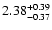 $2.38_{\rm -0.37}^{+0.39}$