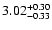 $3.02_{\rm -0.33}^{+0.30}$