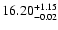 $16.20_{\rm -0.02}^{+1.15}$