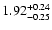 $1.92_{\rm -0.25}^{+0.24}$