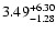 $3.49_{\rm -1.28}^{+6.30}$
