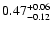 $0.47_{\rm -0.12}^{+0.06}$