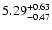 $5.29_{\rm -0.47}^{+0.63}$