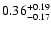 $0.36_{\rm -0.17}^{+0.19}$