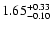 $1.65_{\rm -0.10}^{+0.33}$