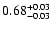 $0.68_{\rm -0.03}^{+0.03}$