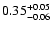 $0.35_{\rm -0.06}^{+0.05}$