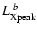 $L_{\rm Xpeak}^{~b}$