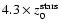 $4.3 \times z_0^{\rm stars}$