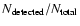$N_{\rm detected}/N_{\rm total}$