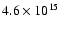 $4.6 \times10^{15}$
