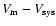 $V_{\rm m}-V_{\rm sys}$