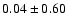 $0.04\pm 0.60$
