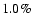 $1.0 \%$