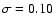 $\sigma =0.10$