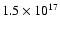 $1.5 \times 10^{17}$