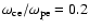 $\omega_{\rm ce} / \omega_{\rm pe} = 0.2$