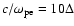 $c/\omega_{\rm pe} = 10 \Delta$