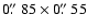 $0\hbox{$.\!\!^{\prime\prime}$ }85\times0\hbox{$.\!\!^{\prime\prime}$ }55$