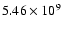 $5.46\times10^{9}$